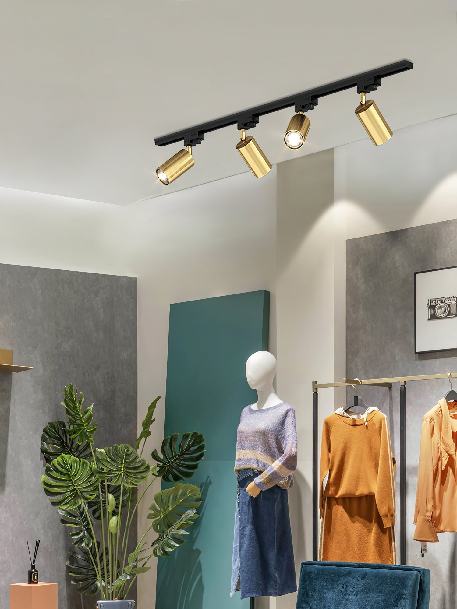 Modern Adjustable LED Linear Rail Track Light for Kitchen and Workspace Lighting
