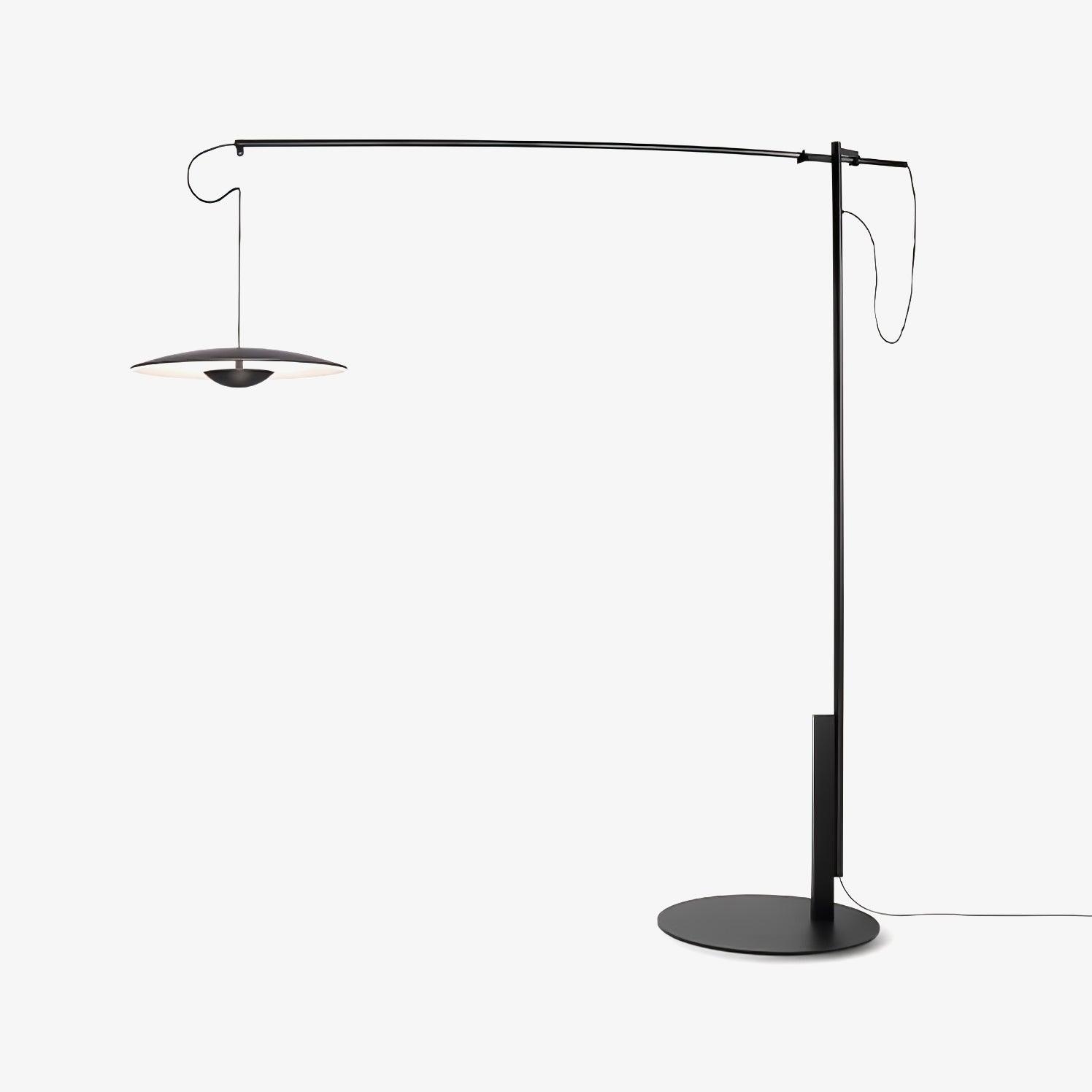 Modern Adjustable LED Floor Lamp with Directional Suspension and Aluminum Frame
