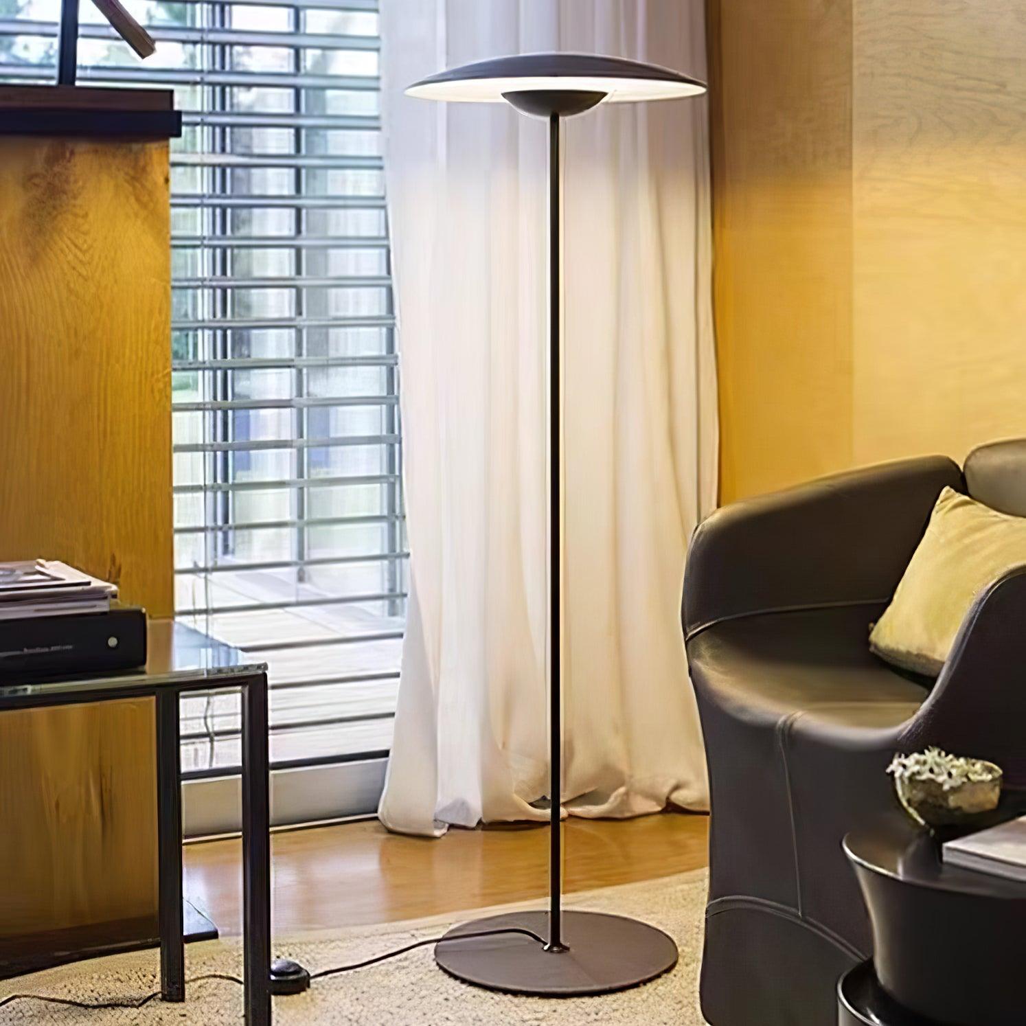 Modern Adjustable LED Floor Lamp with Directional Suspension and Aluminum Frame