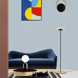 Modern Adjustable LED Floor Lamp with Directional Suspension and Aluminum Frame