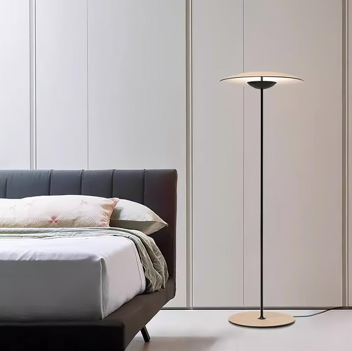 Modern Adjustable LED Floor Lamp with Directional Suspension and Aluminum Frame