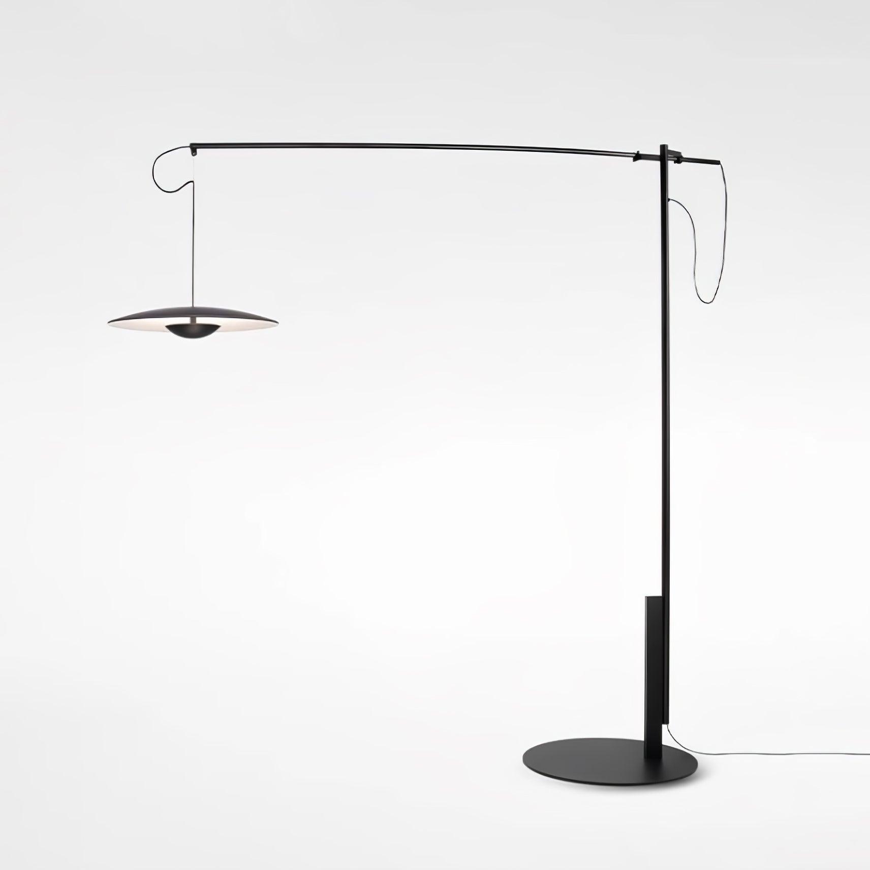 Modern Adjustable LED Floor Lamp with Directional Suspension and Aluminum Frame
