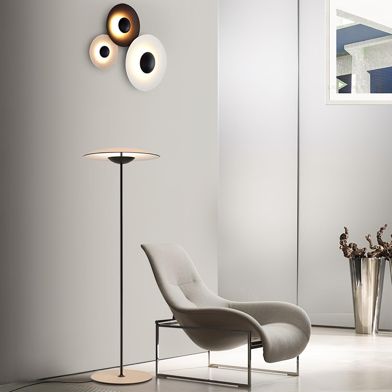 Modern Adjustable LED Floor Lamp with Directional Suspension and Aluminum Frame