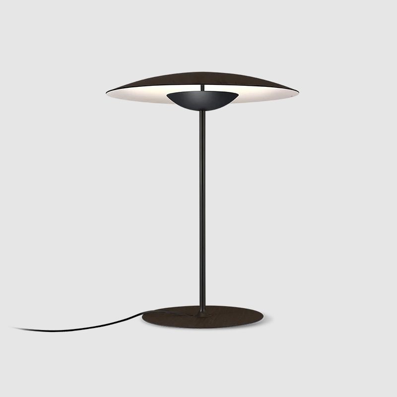 Contemporary Minimalist Woodgrain LED Table Lamp for Modern Office and Bedside