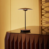 Contemporary Minimalist Woodgrain LED Table Lamp for Modern Office and Bedside