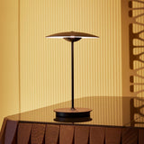 Contemporary Minimalist Woodgrain LED Table Lamp for Modern Office and Bedside
