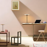 Contemporary Minimalist Woodgrain LED Table Lamp for Modern Office and Bedside