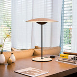 Contemporary Minimalist Woodgrain LED Table Lamp for Modern Office and Bedside