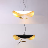 Modern Minimalist Giorgio Curving Disc LED Pendant Light with Adjustable Hanging Height