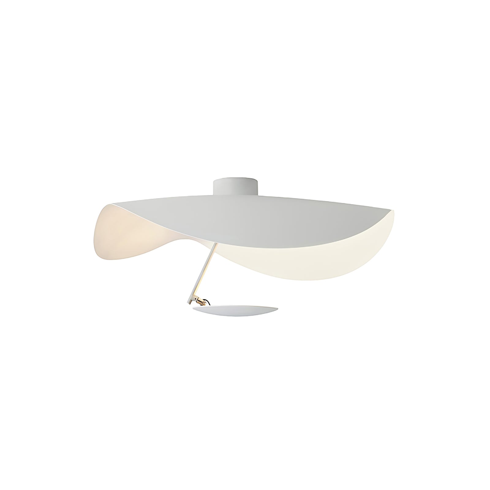 Giorgio Modern LED Flush Mount Ceiling Light with Minimalist Curved Disc Shade