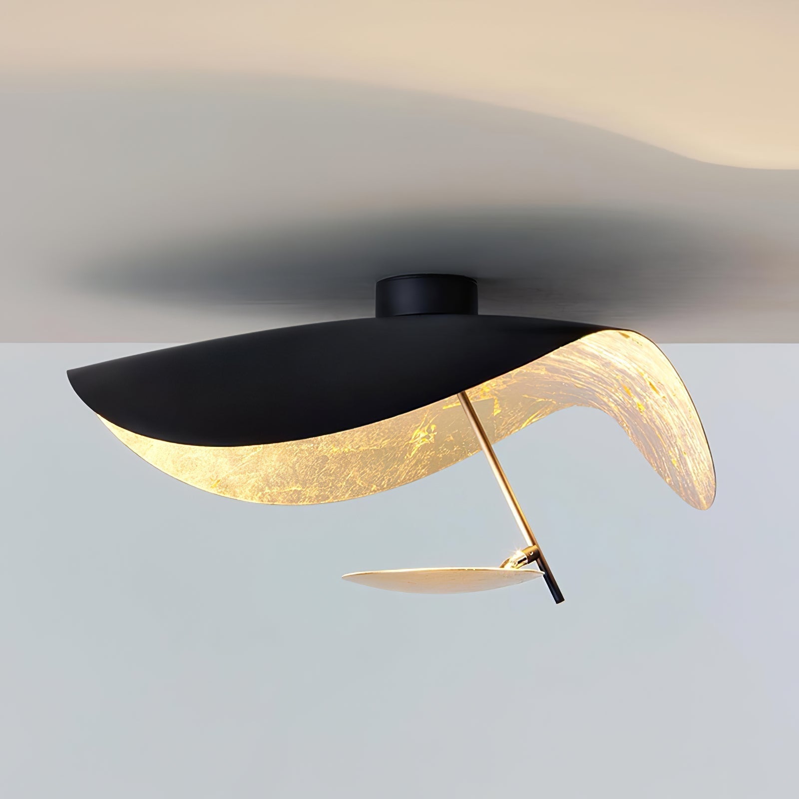 Giorgio Modern LED Flush Mount Ceiling Light with Minimalist Curved Disc Shade