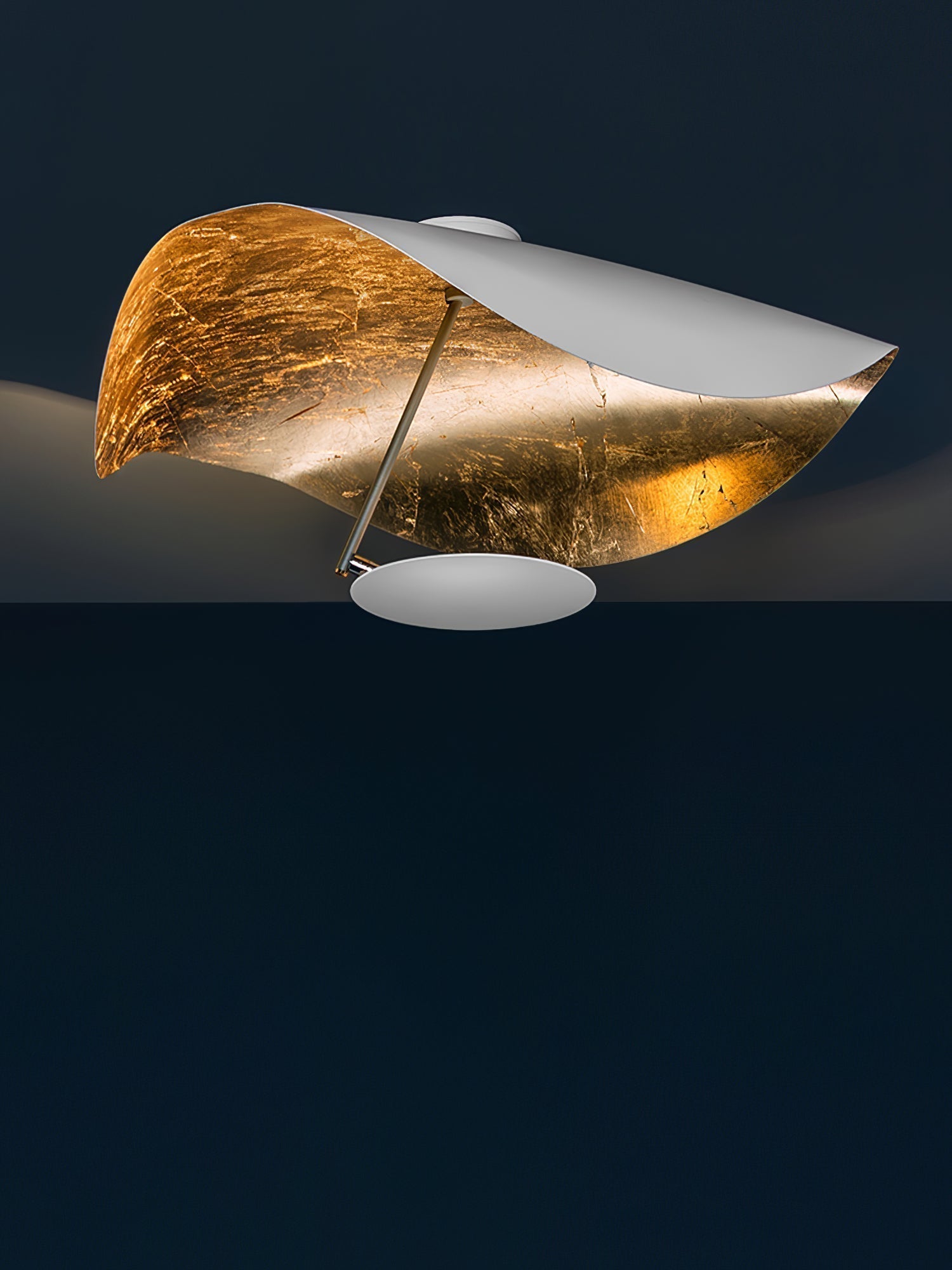 Giorgio Modern LED Flush Mount Ceiling Light with Minimalist Curved Disc Shade