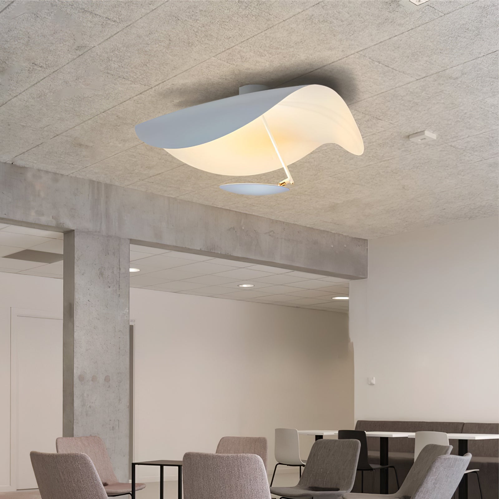Giorgio Modern LED Flush Mount Ceiling Light with Minimalist Curved Disc Shade
