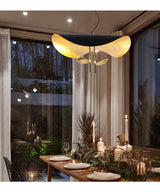 Modern Minimalist Giorgio Curving Disc LED Pendant Light with Adjustable Hanging Height