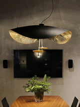 Modern Minimalist Giorgio Curving Disc LED Pendant Light with Adjustable Hanging Height