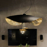 Modern Minimalist Giorgio Curving Disc LED Pendant Light with Adjustable Hanging Height