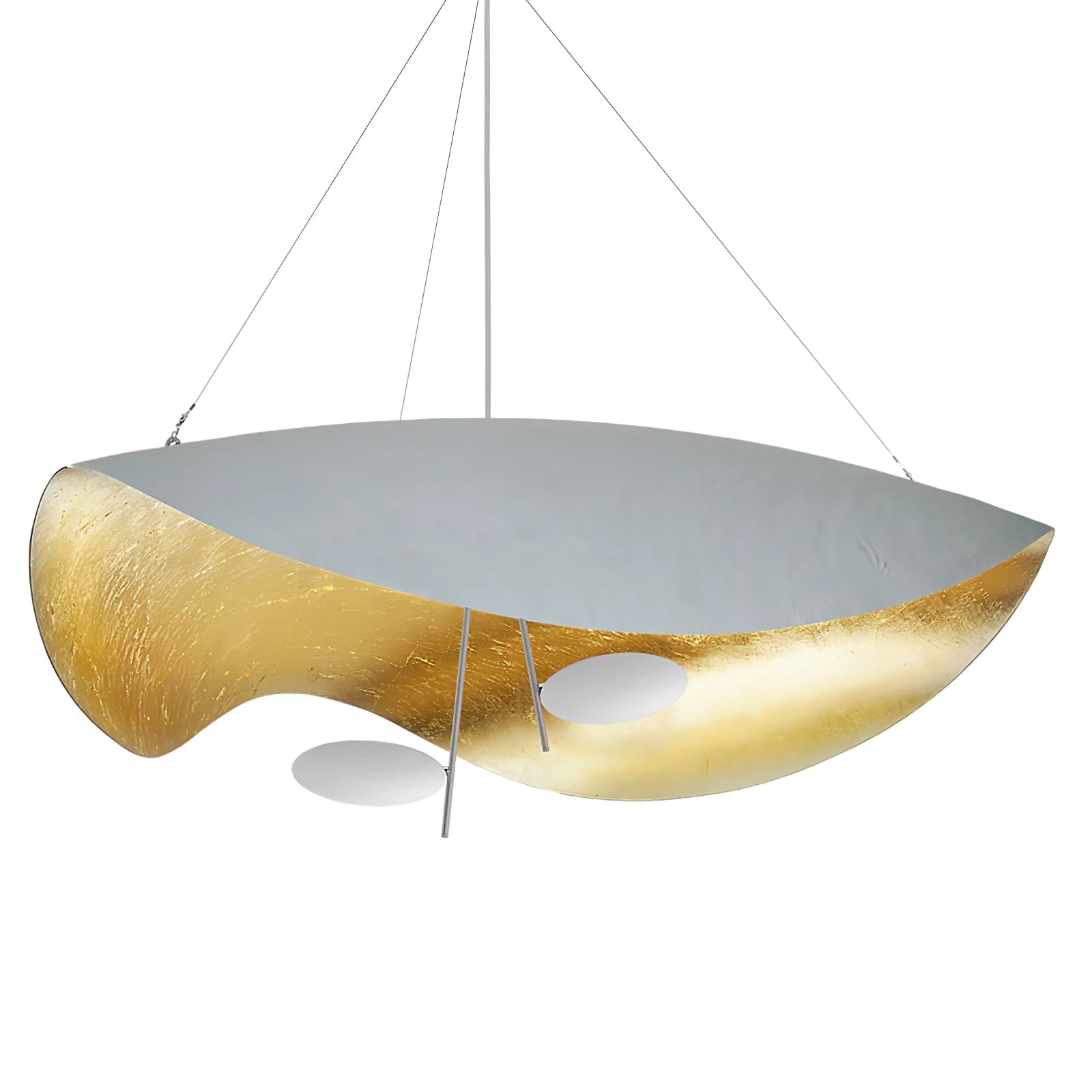 Modern Minimalist Giorgio Curving Disc LED Pendant Light with Adjustable Hanging Height