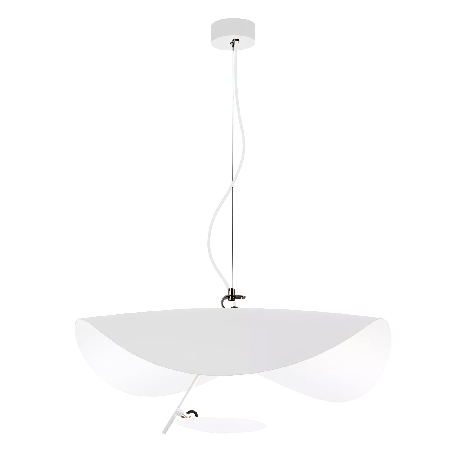 Modern Minimalist Giorgio Curving Disc LED Pendant Light with Adjustable Hanging Height
