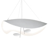 Modern Minimalist Giorgio Curving Disc LED Pendant Light with Adjustable Hanging Height