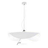 Modern Minimalist Giorgio Curving Disc LED Pendant Light with Adjustable Hanging Height