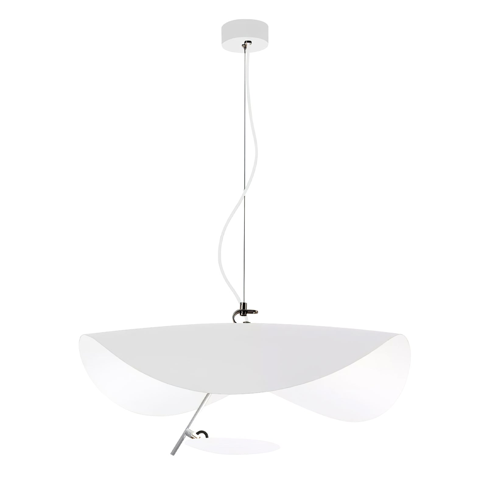 Modern Minimalist Giorgio Curving Disc LED Pendant Light with Adjustable Hanging Height