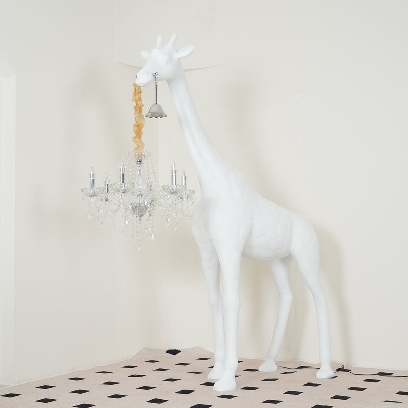 giraffe-sculpture-floor-lamp-with-crystal-chandelier-luxury-animal-floor-light