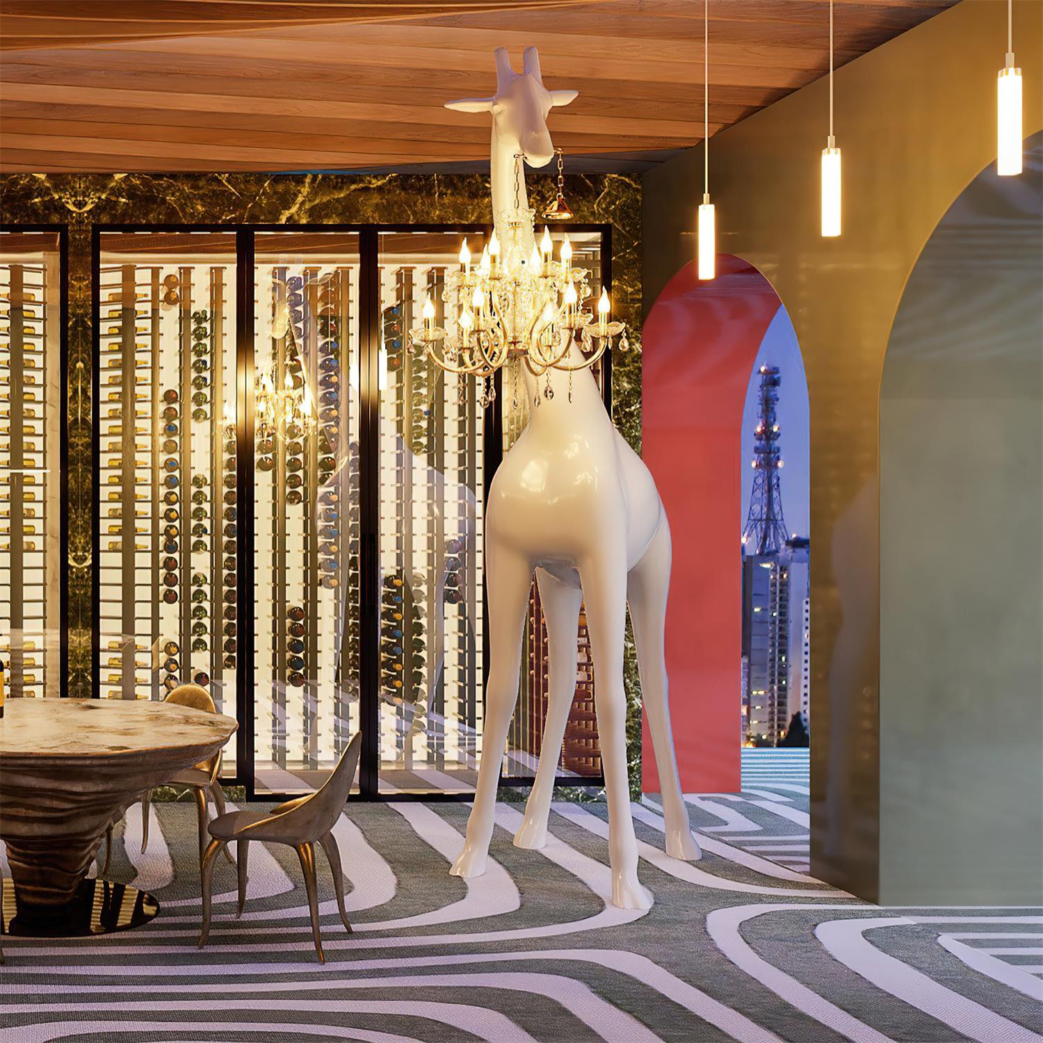 giraffe-sculpture-floor-lamp-with-crystal-chandelier-luxury-animal-floor-light