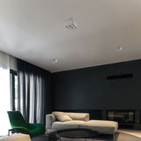 Modern Square LED Surface Mounted Spotlight Steel Flush Mount Ceiling Light for Living Room Shop