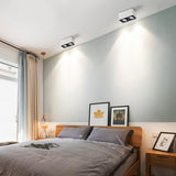 Modern Square LED Surface Mounted Spotlight Steel Flush Mount Ceiling Light for Living Room Shop