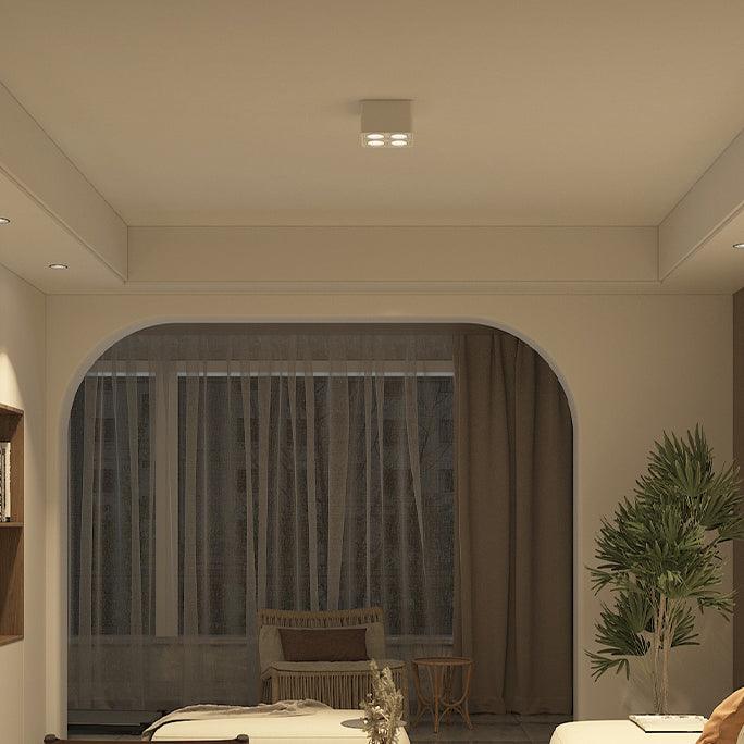 Modern Square LED Surface Mounted Spotlight Steel Flush Mount Ceiling Light for Living Room Shop