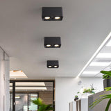 Modern Square LED Surface Mounted Spotlight Steel Flush Mount Ceiling Light for Living Room Shop