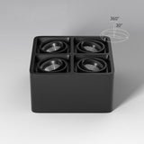 Modern Square LED Surface Mounted Spotlight Steel Flush Mount Ceiling Light for Living Room Shop
