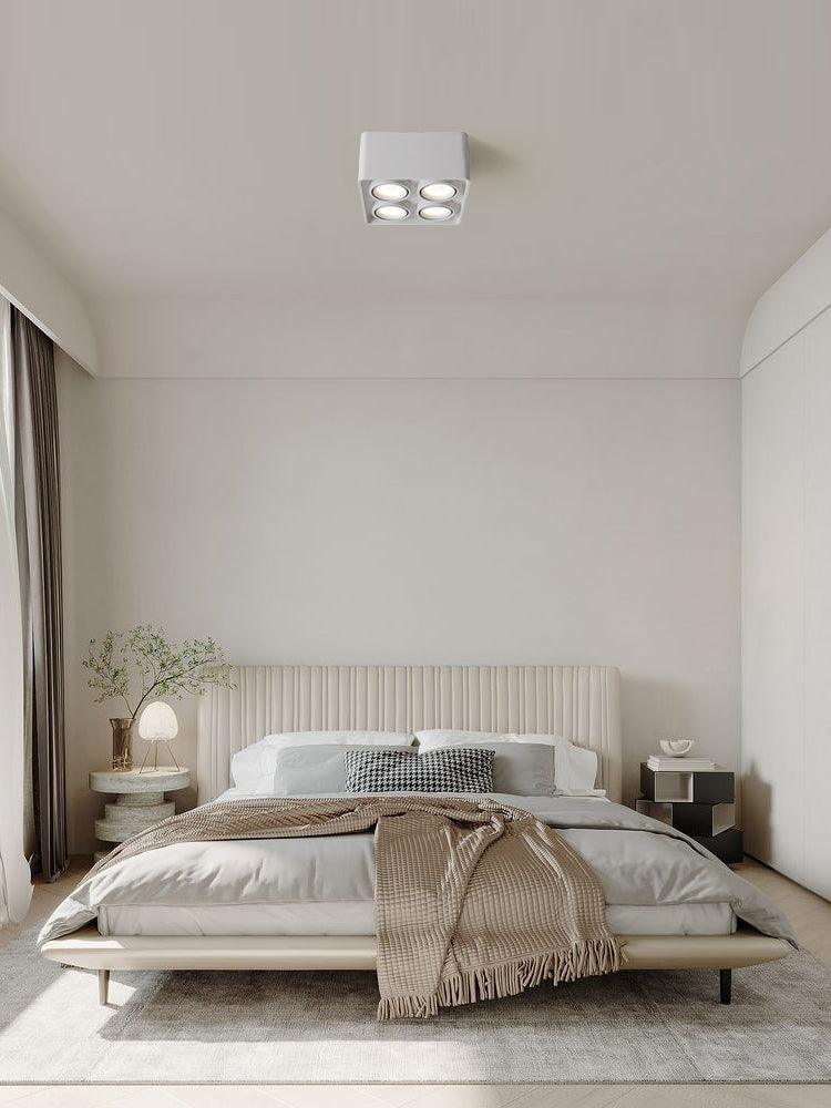 Modern Square LED Surface Mounted Spotlight Steel Flush Mount Ceiling Light for Living Room Shop