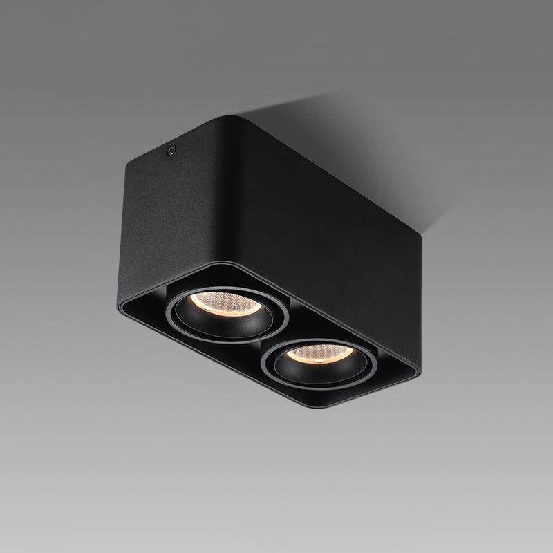 Modern Square LED Surface Mounted Spotlight Steel Flush Mount Ceiling Light for Living Room Shop