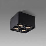 Modern Square LED Surface Mounted Spotlight Steel Flush Mount Ceiling Light for Living Room Shop