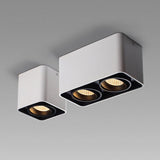 Modern Square LED Surface Mounted Spotlight Steel Flush Mount Ceiling Light for Living Room Shop
