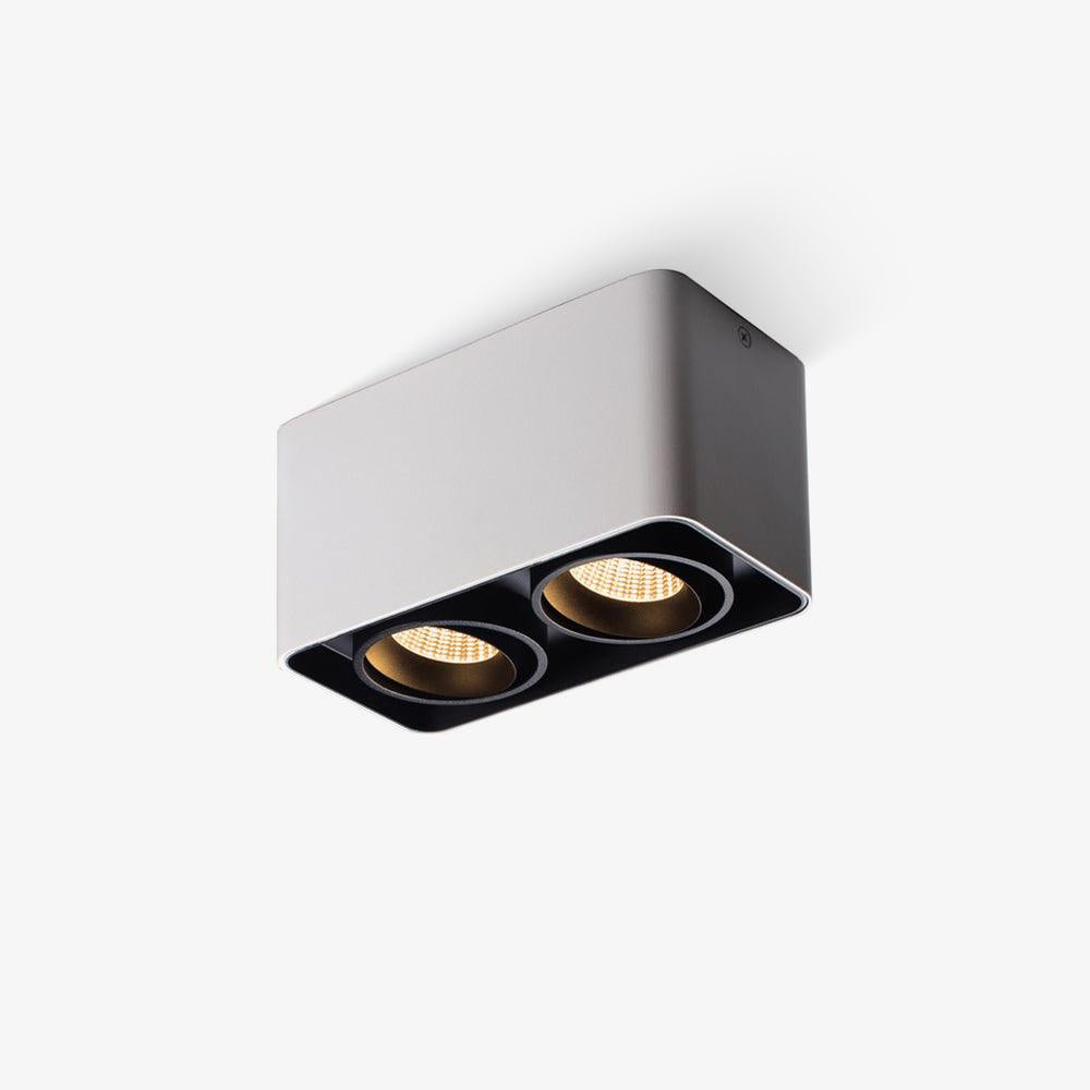 Modern Square LED Surface Mounted Spotlight Steel Flush Mount Ceiling Light for Living Room Shop