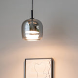 modern-smoke-gray-glass-drum-pendant-light-with-3-color-changing-led-technology