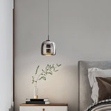 modern-smoke-gray-glass-drum-pendant-light-with-3-color-changing-led-technology