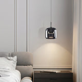 modern-smoke-gray-glass-drum-pendant-light-with-3-color-changing-led-technology