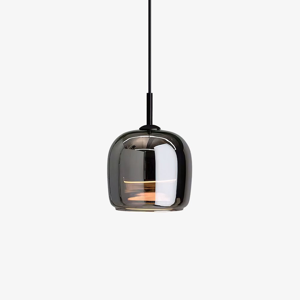 modern-smoke-gray-glass-drum-pendant-light-with-3-color-changing-led-technology