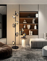 Modern Handcrafted Glass Petal Table Lamp with Melted Lava Shade Design