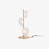 Modern Handcrafted Glass Petal Table Lamp with Melted Lava Shade Design