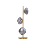 Modern Handcrafted Glass Petal Table Lamp with Melted Lava Shade Design