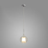 Glo Modern Glass Globe Pendant Light with Metallic Finish for Interior Lighting