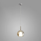 Glo Modern Glass Globe Pendant Light with Metallic Finish for Interior Lighting