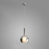 Glo Modern Glass Globe Pendant Light with Metallic Finish for Interior Lighting