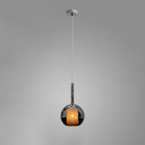 Glo Modern Glass Globe Pendant Light with Metallic Finish for Interior Lighting