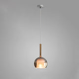 Glo Modern Glass Globe Pendant Light with Metallic Finish for Interior Lighting