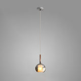 Glo Modern Glass Globe Pendant Light with Metallic Finish for Interior Lighting